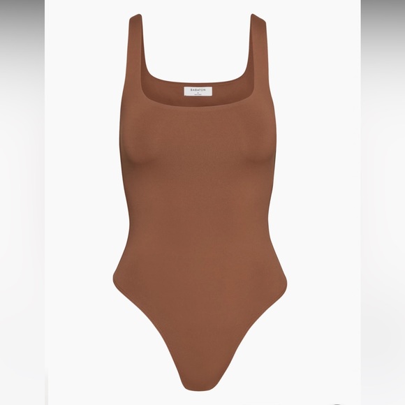 Babaton Tops - Babaton Contour Tank Bodysuit in Epicurean Brown